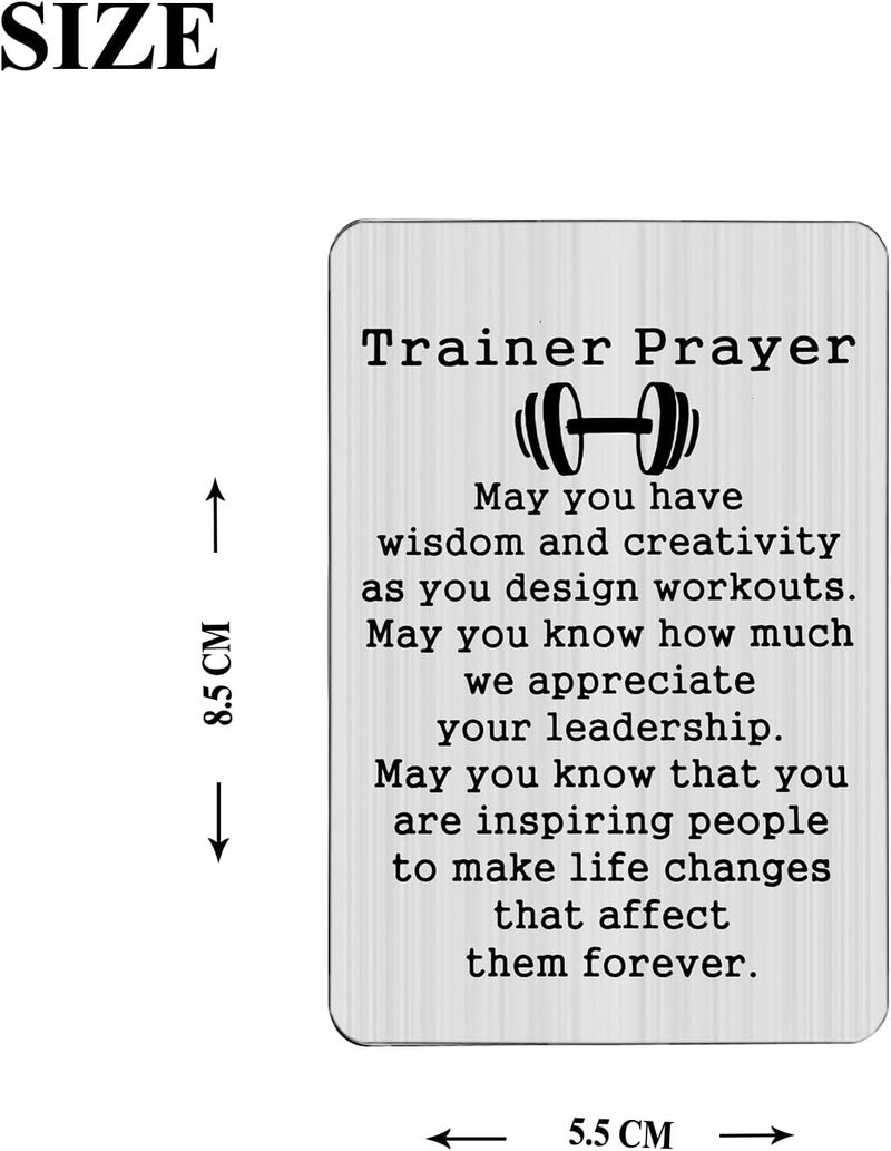 OKEYCH Personal Trainer Gift Fitness Trainer Prayer Wallet C-ard Fitness Coach Jewelry Gym Teacher Gift - Image 2